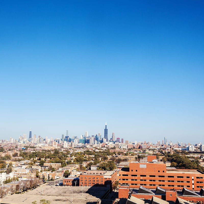 Chicago Cityscape viewed from the West