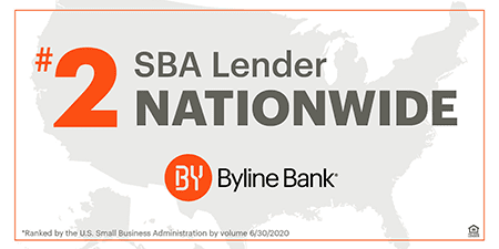Byline Bank ranked #2 SBA lender in the country