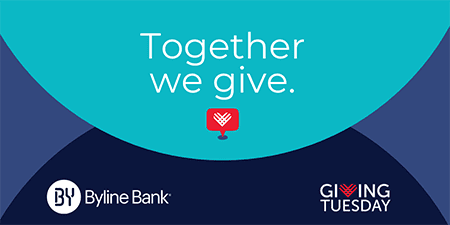 Byline Bank Gives<br>$15,000 to Local Charitable Organizations on Giving Tuesday