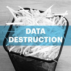 Data Destruction. Shredded papers in waste backet.