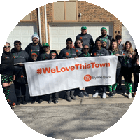 Byline Bank team at the Forest Park St. Patrick's Day parade