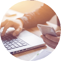 man protecting his identity online